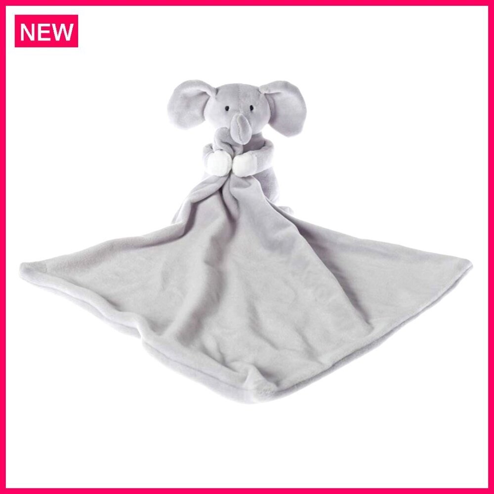 13 Inch Elephant Security Blanket Plush Snuggler Infant Nursery Toy